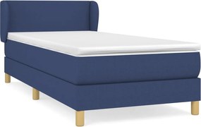 vidaXL Κρεβάτι Boxspring με Στρώμα Μπλε 80x200 εκ. Υφασμάτινο