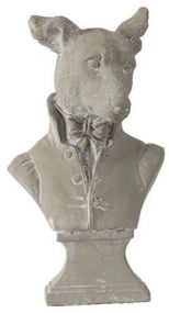 Διακοσμητικό Επιτραπέζιο Σκύλος D8570 14,5x12x26,5cm Grey Artekko Τσιμέντο