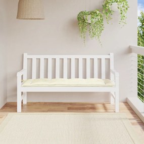 vidaXL Μαξιλάρι Πάγκου Κήπου Κρεμ 150x50x7 εκ. Ύφασμα Oxford