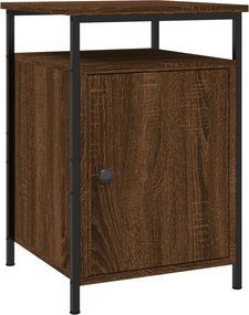 vidaXL Κομοδίνα 2 τεμ. Καφέ Δρυ 40x42x60 εκ. από Επεξεργ. Ξύλο