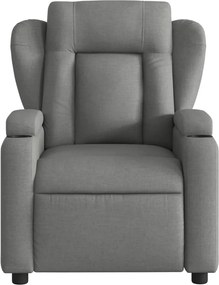 vidaXL Πολυθρόνα με Ανακλινόμενη Πόρτα Σκούρο Γκρι Υφασμάτινη