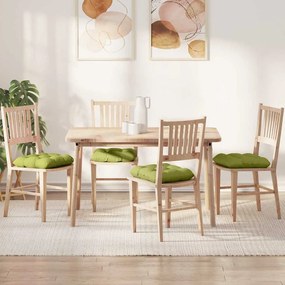 vidaXL Μαξιλάρια καθισμάτων 4 pcs Ανοιχτό Πράσινο 40 x 40 x 12 εκ.