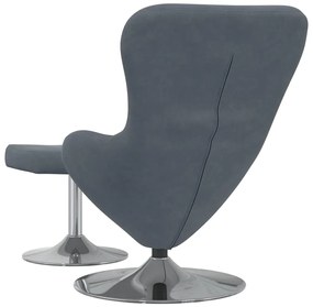 vidaXL Κάθισμα-αυγό 2 pcs Σκούρο γκρι 63 x 73 x 90 εκ Βελούδο