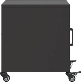 vidaXL Κομοδίνο Μαύρο 36x39x43,5 εκ. από Χάλυβα