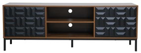 ZUMA TV STAND ΚΑΡΥΔΙ ΜΑΥΡΟ 160x40xH54,5cm