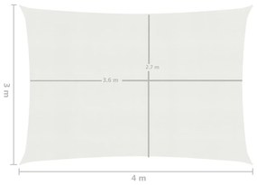 Πανί Σκίασης Λευκό 3 x 4 μ. από HDPE 160 γρ./μ² - Λευκό