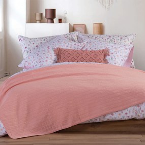 Κουβέρτα Πικέ Μονή (160x240) Nef-Nef Homeware Cool Salmon