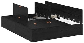 vidaXL Σκελετός Κρεβατιού Μαύρη δρυς 190 x 135 x 31.5 εκ.