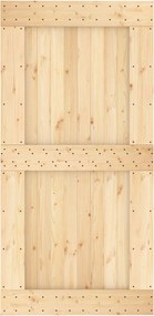 vidaXL Συρόμενη Πόρτα Φυσικό και Λευκό 100 x 210 cm