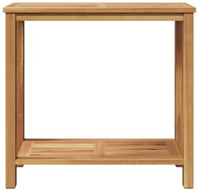 vidaXL Τραπεζάκι σαλονιού με ράφι Καφέ 85 x 35 x 75 εκ Μασίφ ξύλο teak