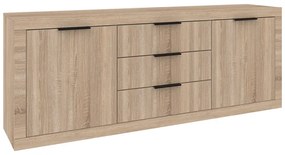 Μπουφές Doha σε sonoma απόχρωση 210x45x80.5εκ Υλικό: CHIPBOARD 361-000104