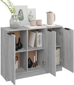 vidaXL Ντουλάπι Γκρι Sonoma 90,5 x 30 x 70 εκ. από Επεξεργασμένο Ξύλο