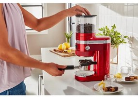 Ηλεκτρικός μύλος καφέ Artisan KitchenAid 5KCG8433ECA, 150W, 340 g, 70 βαθμοί λείανσης, Αυτόματη απενεργοποίηση, Apple Candy Red