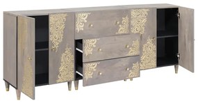 vidaXL Σετ Επίπλων Μπάνιου 3 pcs Γκρι και Χρυσό 180 x 33 x 75 εκ.