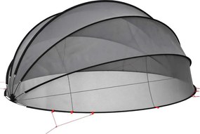 vidaXL Θόλος πισίνας Μαύρο 546 x 516 x 250 εκ.