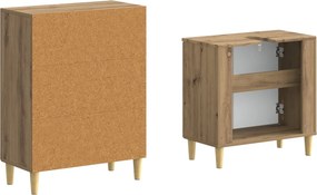 vidaXL Σετ Ντουλαπιών Μπάνιου 2 Τεμαχίων ARNHEM Artisan Δρυς