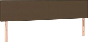 vidaXL Κρεβάτι Boxspring με Στρώμα Σκούρο Καφέ 120x190 εκ Υφασμάτινο