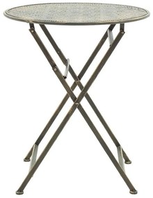 Τραπεζαρία Drill σετ 3τεμ μέταλλο χρώμα χαλκού antique