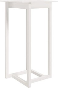 vidaXL Τραπέζι Μπαρ Λευκό 60 x 60 x 110 εκ. από Μασίφ Ξύλο Πεύκου
