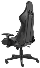 Καρέκλα Gaming Περιστρεφόμενη Γκρι PVC - Γκρι