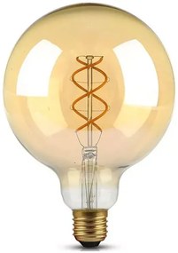 V-TAC Λάμπα LED Filament Ε27 G125 5W 300lm 300° Ζεστό Λευκό Amber Γυαλί 217216