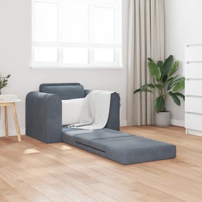 vidaXL Καναπές Κρεβάτι 2 σε 1 Σκούρο Γκρι 98x71x83 εκ. Βελούδο