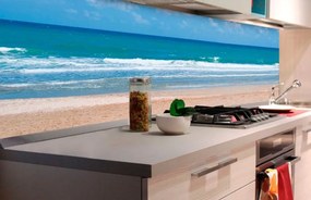 Αυτοκόλλητη φωτοταπετσαρία για κουζίνα ερημική παραλία - 350x60