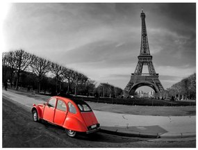 Φωτοταπετσαρία - Eiffel Tower and red car 250x193