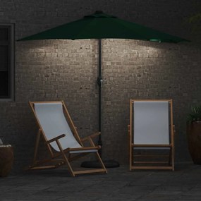 vidaXL Ομπρέλα Κήπου Πράσινο 294 x 150 x 223 εκ ύφασμα