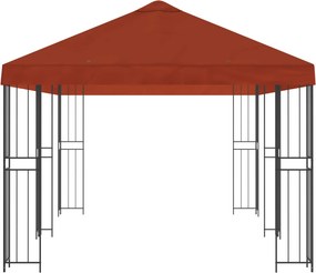 vidaXL Κιόσκι με Πλαϊνές Τοίχους 6 x 3 m Τερακότα