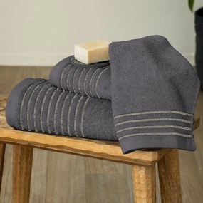 Πετσέτες Μπάνιου (Σετ 3τμχ) Palamaiki Ser 450gsm Γκρι