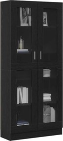 vidaXL Βιβλιοθήκη Μαύρη δρυς 82,5 x 30,5 x 185 cm Επεξεργασμένο ξύλο