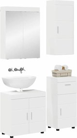 vidaXL Σετ Επίπλων Μπάνιου TULUM 4 pcs Λευκό 60 x 34 x 63 εκ