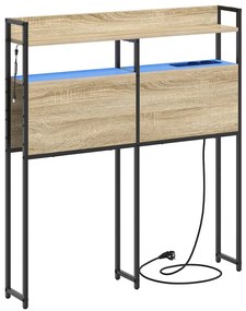 vidaXL Κεφαλάρι με ράφι Sonoma Δρυς 90 cm Επεξεργασμένο ξύλο
