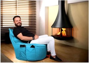 Stewehome Καρέκλα αχλάδι με μαξιλάρι από ύφασμα Λευκό