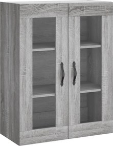 vidaXL Ντουλάπι Γκρι Sonoma 69,5 x 34 x 180 εκ. Επεξεργασμένο Ξύλο