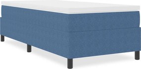 vidaXL Κρεβάτι πλατφόρμα Μπλε 90 x 190 cm ύφασμα
