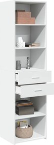 vidaXL Ντουλάπι Λευκό 50x42,5x185 εκ. από Επεξεργασμένο Ξύλο