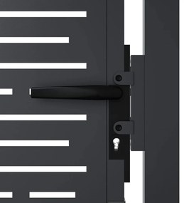 vidaXL Πόρτα Κήπου Ανθρακί 100x150 εκ. Ατσάλινο Τετράγωνο Σχέδιο