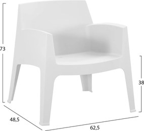 ΠΟΛΥΘΡΟΝΑ ΠΟΛΥΠΡΟΠΥΛΕΝΙΟΥ LOUNGE SLEEK HM6365.01 ΛΕΥΚΟ 62x68x73Υεκ.