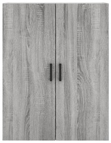 vidaXL Ντουλάπι Γκρι Sonoma 69,5 x 34 x 180 εκ. Επεξεργασμένο Ξύλο