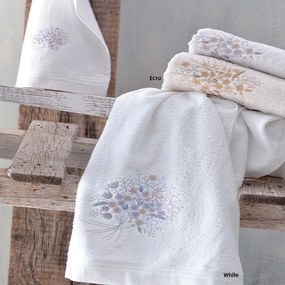 Πετσέτες Amantine Σετ 3τμχ Ecru Ρυθμός Σετ Πετσέτες 100% Cotton
