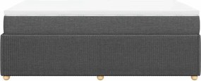 vidaXL Κρεβάτι Boxspring με Στρώμα Σκούρο Γκρι 120x200 εκ. Υφασμάτινο