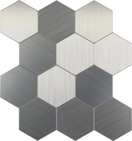 Αυτοκόλλητα Πλακάκια (Σετ 4τμχ) L-C Hexa Chrome 1770146