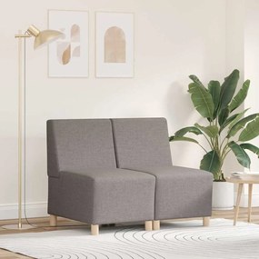 vidaXL Μοναδικός Καναπές χωρίς Χερούλια 2 pcs Taupe 55 x 74 x 82 εκ.