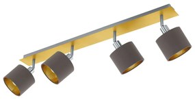 Φωτιστικό Σποτ Led 97539 Cappuccino Valbiano Eglo Metal, Fabric