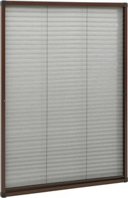 vidaXL Σήτα Παραθύρου Πλισέ Καφέ 80 x 120 εκ. από Αλουμίνιο