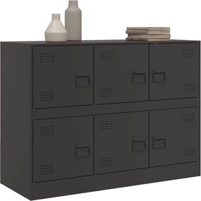 vidaXL Ντουλάπι Μαύρο 99x39x73 εκ. από Ατσάλι