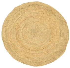 Χαλί Solon Inart Φυσικό Γιούτα 100X100X1 εκ 302-000012 302-000012 Μαύρο