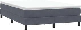 vidaXL Box Spring Κρεβάτι χωρίς στρώμα Σκούρο γκρι Βελούδινο
